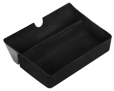 Image de Bac de rangement en fibre de carbone, remplacement du tiroir de la console centrale pour Tesla Model S / X, modèles de 2012 à 2019