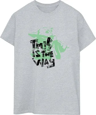 Produktbild von Star Wars - "The Mandalorian This Is The Way" T-Shirt für Damen BI45894 (S) (Grau)