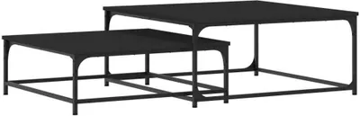 Produktbild von vidaXL Satztische 2 Stk. Schwarz Holzwerkstoff