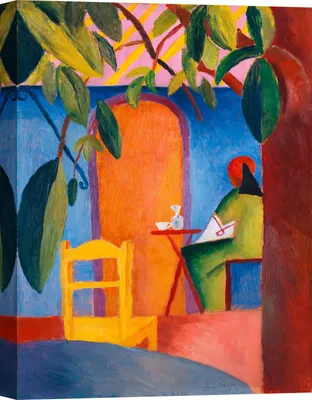 Produktbild von Kunstdruck auf Leinwand – August Macke, Türkisches Café – 120 x 90 cm