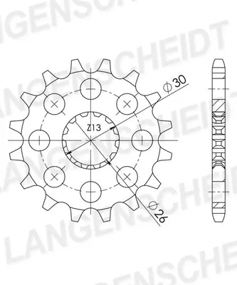 Produktbild von AFAM Kettenritzel 88600-17 Vorne Stahl