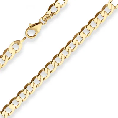 Produktbild von 6,7mm Armband Panzerkette weit Goldarmband Armschmuck aus 585 Gold Gelbgold 21cm