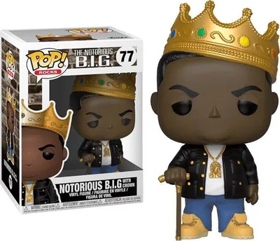Zdjęcie produktu dla FUNKO POP! Notorious B.I.G. with Crown, Figurka kolekcjonerska, Muzyka, 110 g