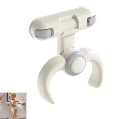Produktbild von Babybadewannenständer,Wandmontierte Stehhilfe für Babys,Höhenverstellbare Badewannenstütze,Faltbarer Badewannenständer für Babys von 6–36 Monaten