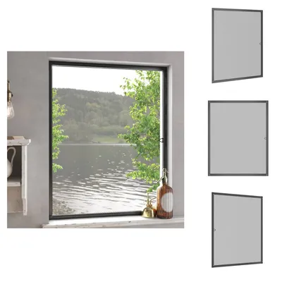 Produktbild von vidaXL Insektenschutz für Fenster Anthrazit 80x100 cm -  Fliegengitter