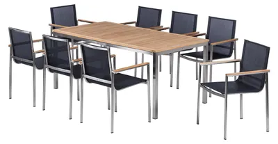 Produktbild von home24 Gartentisch - Teak Massiv / Edelstahl