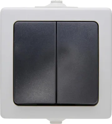 Produktbild von Kopp 565556008, Tasten, Schwarz, Grau, Thermoplast, IP44, 250 V, 10 A