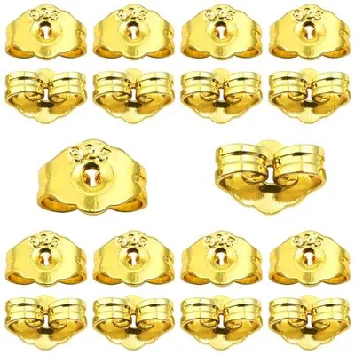 Produktbild von Ohrstecker Stopper - Oorbelverschluss in Gold - 20 Stück - 4,45 x 5,85 mm