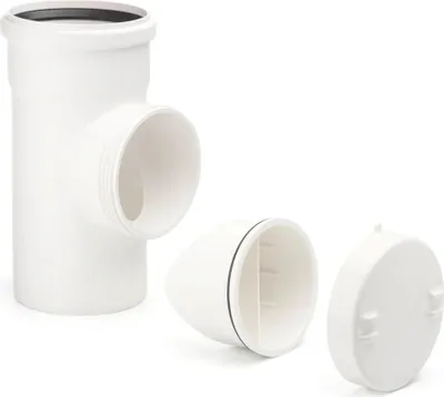 Produktbild von REHAU RAUPIANO PLUS Reinigungsrohr, DN 110, mit Rohrreinigungseinsatz, 1 Stk.