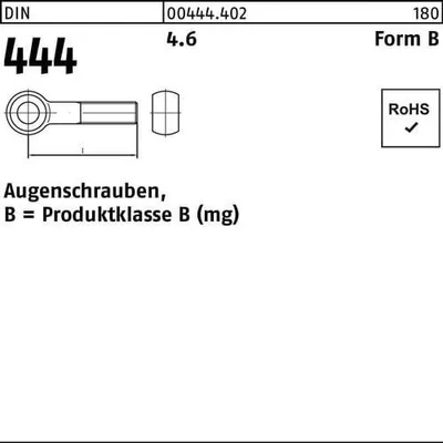 Produktbild von Reyher Augenschrauben DIN 444 4.6 BM 10 x 80 (25 Stück)