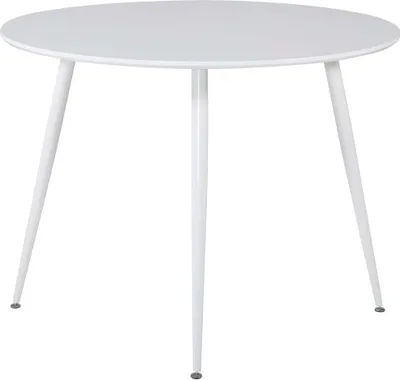 Produktbild von FURNLUX Dining Table Plaza White 100cm / Hauptfarbe: Weiß / Abmessungen: 100 x 100 x 75 cm