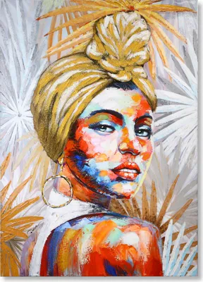 Produktbild von GILDE Bild African Beauty - mehrfarbig - H. 100cm x B. 70cm