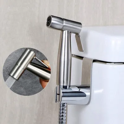 Obrázek produktu pro Bidet Ruční sprcha Sprcha s hadicovým adaptérem Držák sprchy Bidet Toaleta WC Bidetové baterie Nástěnné mytí Sprchová hlavice z nerezové oceli