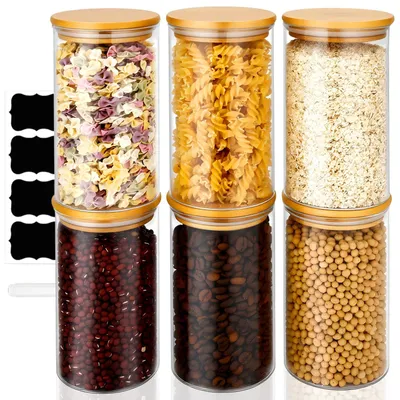 Productafbeelding van Glazen containers met deksel (set van 6)
