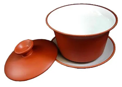 Obrázek produktu pro Čajová šálka Kungfu, 130 ml, červeno-bílá, Yixingská keramika, 3 kusů