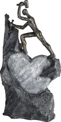 Produktbild von Casablanca by Gilde  Skulptur Heart bronzefarben; grau H. 37 cm