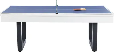 Produktbild von Multifunktioneller Tisch - Billard und Tischtennis - Weiß und schwarz - L 213,4 x B 111,8 x H 78,5 cm - MELIAN