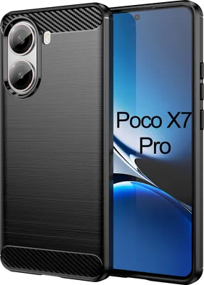 Produktbild von Hülle Poco X7 Pro 5G Carbon Look Handyhülle Outdoor Stoßfeste Handy Tasche Bumper