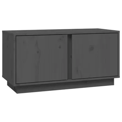 Produktbild von vidaXL TV-Schrank Grau 80x35x40,5 cm Massivholz Kiefer