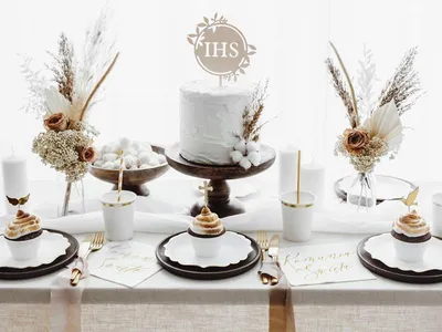Immagine prodotto di Cake Topper IHS in legno 23cm naturale