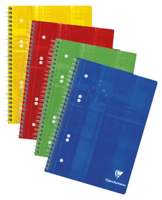 Produktbild von Clairefontaine 5x Collegeblock A5 6-fach gelocht 80 Bl blanko 90g Sortiert 8570C