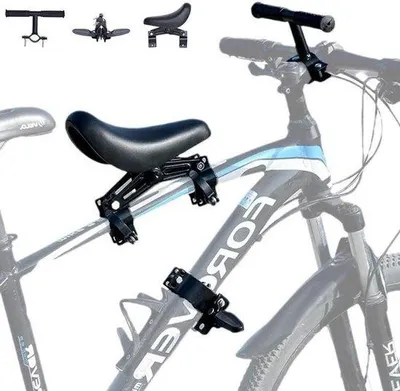 Productafbeelding van Kinderfietsstoel - Voorzitje Fiets - Samen Fietsen - Inclusief Stuur - 2 tot 6 jaar - Zwart