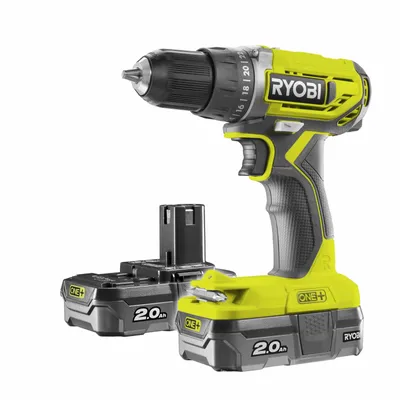 Immagine prodotto di Ryobi R18DD2-220S Trapano avvitatore a batteria a 2 velocità Trapano avvitatore Avvitatore a batteria