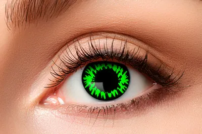 Produktbild von Eyecatcher Motivlinsen - farbige 3-Monats-Kontaktlinsen | m82 - Manga Green Wolf