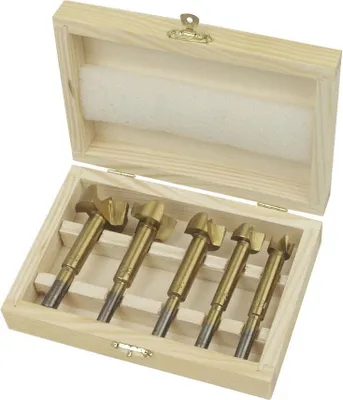 Produktbild von BRÜDER MANNESMANN M54005 Forstner-Bohrer-Satz, 5-tlg., titanbeschichtet