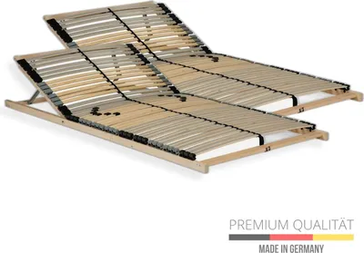 Obrázek produktu pro Lamelový rám 180x200 cm - Nastavitelné čelo 42 lamel 7zónová nosnost do cca 140 kg Březová překližka Vlastní montáž Vyrobeno v Německu