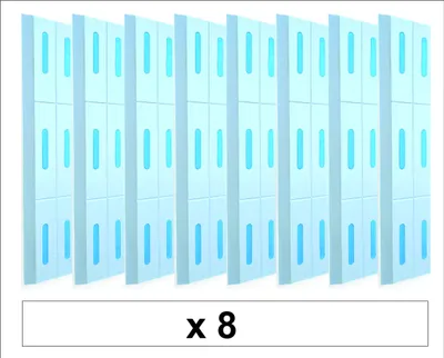 Produktbild von Marina White 22 Set mit 8 Stück - Stegfender, Bootsfender zum Schutz von Motorbooten, Booten, Jetskis, Yachten 98x22x6cm  SUPERHIT DER SAISON 2024
