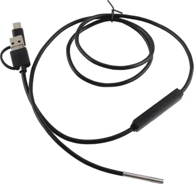 Image de Endoscope étanche 3,9 Mm Endoscope plastique 3 en 1 f��r Typece Phone 3,9 Mm Objectif haute définition Endoscope étanche (1 M de câble) (1 mètre de fil souple)