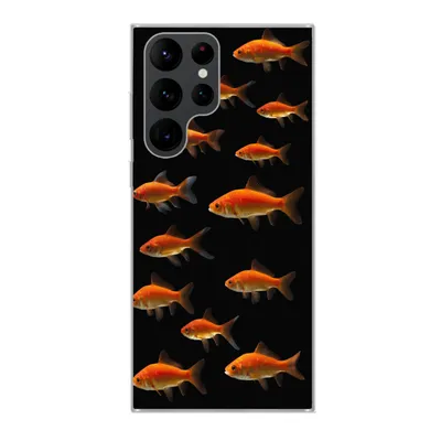 Produktbild von MuchoWow® Handyhülle Schutzhülle Hülle für Samsung Galaxy S22 Ultra Goldfisch - Tiere - Schwarz Silikon Softcase Handy Hülle - Abbildung