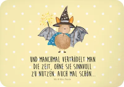 Produktbild von Mr. & Mrs. Panda magnet Fledermaus Zauberer - Gelb Pastell - Geschenk, haftmagnet, Reinsteigern, Magier, Lustige Sprüche, Fledermäuse, whiteboardmagnet, Kühlschrankmagnet