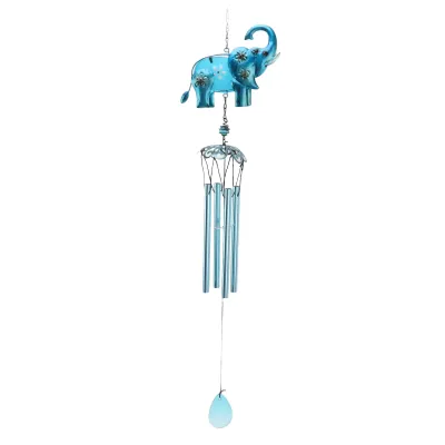 Zdjęcie produktu dla Blue Elephant Wind Chime, Outdoor Elephant Wind Chimes, Elephant Wind Chime, Outdoor Blue Wind Chimes, Outdoor Wind Chimes, Wind Chime