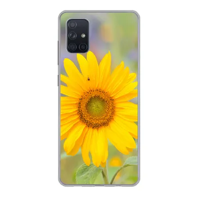 Produktbild von MuchoWow® Handyhülle Schutzhülle Hülle für Samsung Galaxy A71 Blumen - Sonnenblume - Gelb Silikon Softcase Handy Hülle - Kartenbesitzer