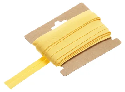 Schrägband 1/2 Zoll, Baumwolle, 9 m, Zitronengelb