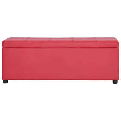 Immagine prodotto di vidaXL Panca con vano portaoggetti 116 cm in ecopelle rossa