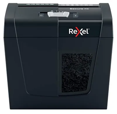 Produktbild von Rexel Secure X6, Kreuzschreddern, 4 x 40 mm, 10 l, 100 Blätter, 68 dB, 6 Blätter