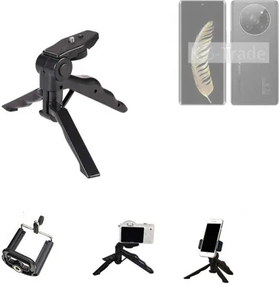 Produktbild von K-S-Trade Stativ Tisch-Ständer Dreibein Handy-Stativ Ständer kompatibel mit General Mobile GM Phoenix 5G Mini-Stativ Smartphone Tripod Handy-Stativ