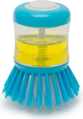 Image de Brosse à vaisselle avec distributeur de détergent - bleu