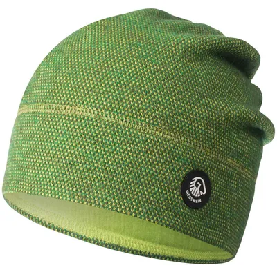 Giesswein Unisex Slouch Strickmütze Merinowolle Hohes Eis in grün