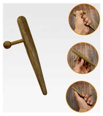 Produktbild von Massagestab aus Holz 15,00 cm für Gesicht und Körper zur Reflexzonenmassage und Muskelentspannung