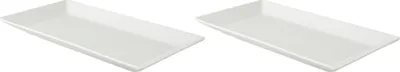 Produktbild von Palmer White Delight, Servierteller flach, 28,5 × 15 cm, 2 Stück, weiß Porzellan