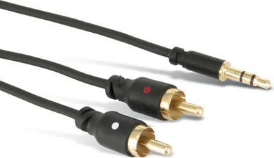 Imagen del producto de Cable adaptador de audio S-IMPULS, conector jack/RCA, 1,5 metros, color