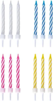 Zdjęcie produktu dla KLOWN - 23928 - kaars - zestaw 12 sztuk - wielokolorowy