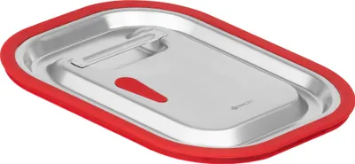Produktbild von Mahlzeit GN Behälter Deckel mit Silikonrand für GN 1/2, Edelstahl Gastronomiebehälterdeckel