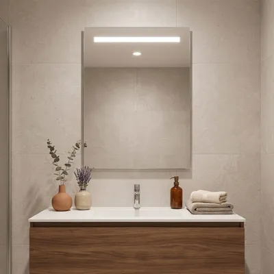Produktbild von 60X80 Badezimmerspiegel mit Hintergrundbeleuchtung