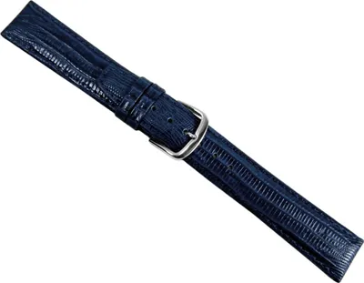 Produktbild von Tejuprägung Ersatzband Uhrenarmband Kalbsleder Blau 20961S, Stegbreite:18mm