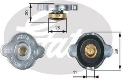 Produktbild von GATES RC133 Kühlerdeckel Kompatibel mit VW Taro Pickup